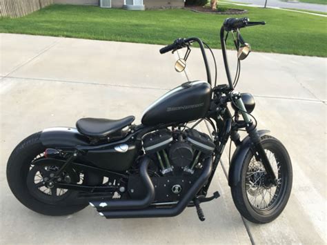 Harley davidson iron 883 harley davidson motorcycles custom motorcycles custom bikes custom cycles custom wheels hd 883 harley davidson iron 883.nice olive drab paint scheme! 09, Harley Davidson, Iron 883, Custom Bobber Motorcycle