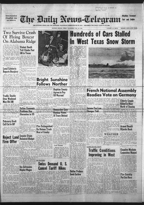 The Daily News-Telegram (Sulphur Springs, Tex.), Vol. 56, No. 306, Ed
