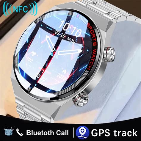Chibear Nfc Smart Watch Men Gps Motion Track Heart Rate Bluetooth Call