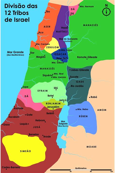 Mapa Das 12 Tribos De Israel Modisedu
