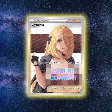 Cynthia Custom Sexy Pokemon Card Proxy Fan Card Orica Tcg Etsy