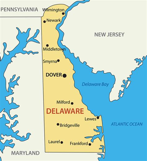 United States Map Delaware