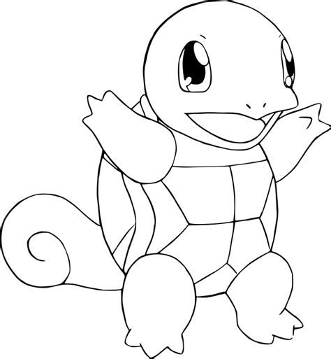 14 black & white—plasma blast. Pokemon Squirtle coloring page