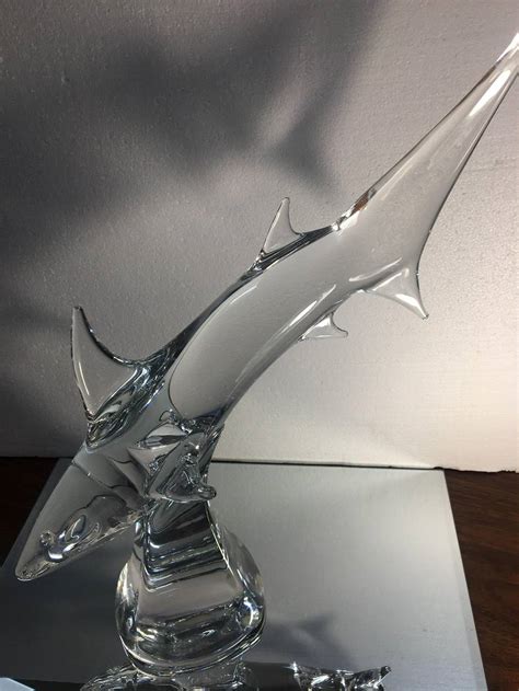 Vintage Signed Italian Vilca Glass Shark Oct 26 2019 Glass Art
