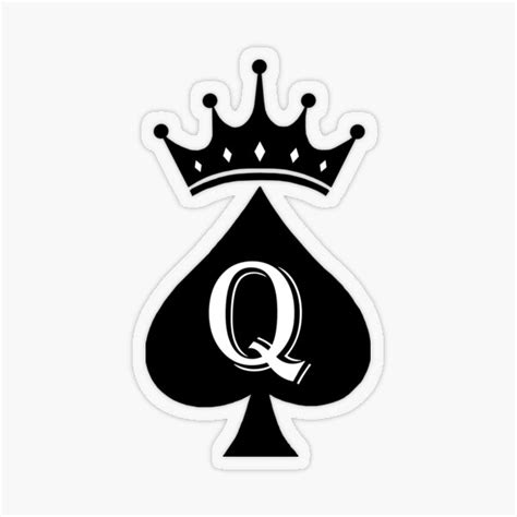 crowned queen of spades sticker by jeffmurdoc099 redbubble