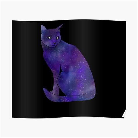 Galaxy Cat Poster By Apocillust Redbubble