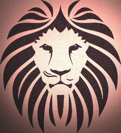 Lion Head Stencil Lions Animal Wildlife Stencils Etsy