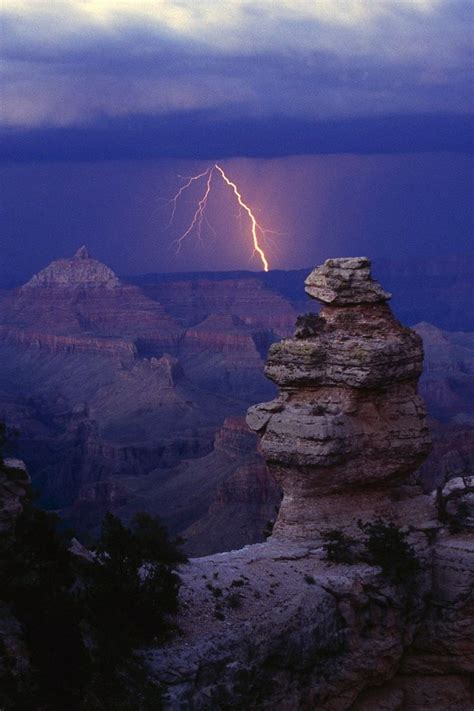 Lightning Storm Grand Canyon Utah By Myheimu America
