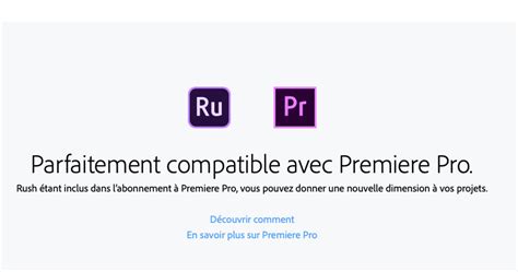 Adobe rush is a streamlined version of adobe's premiere video editing program intended to address those users' need for content velocity—frequent social posts to multiple outlets including rush is, however, included with a full creative cloud subscription and premiere pro single app subscriptions. Adobe Premiere Rush : Avis clients, prix, présentation du ...