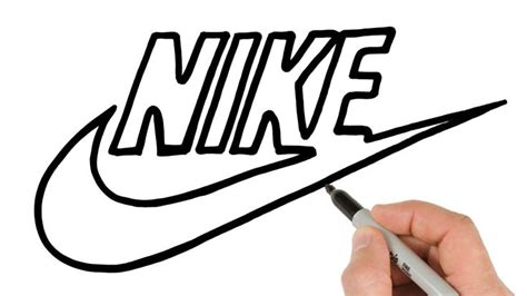 How To Draw Nike Logo Logo Drawings Tutorial Nike Drawing Sneaker