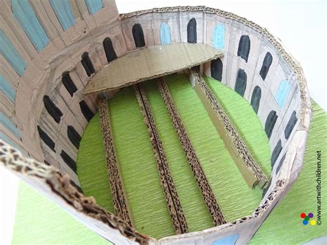 Easy Cardboard Model Of The Colosseum School Projects Ancient Rome
