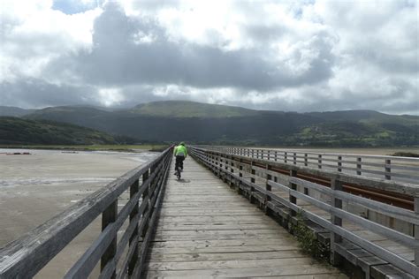 Cyclist On Barmouth Bridge DS Pugh Geograph Britain And Ireland