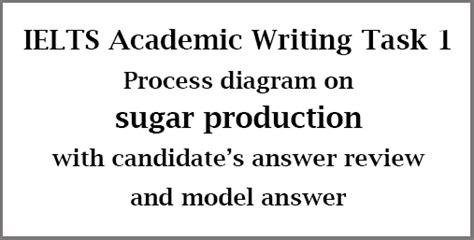 Ielts Academic Writing Task 1 Process Diagram On Sugar Production