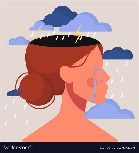 Depressed Woman Concept Royalty Free Vector Image