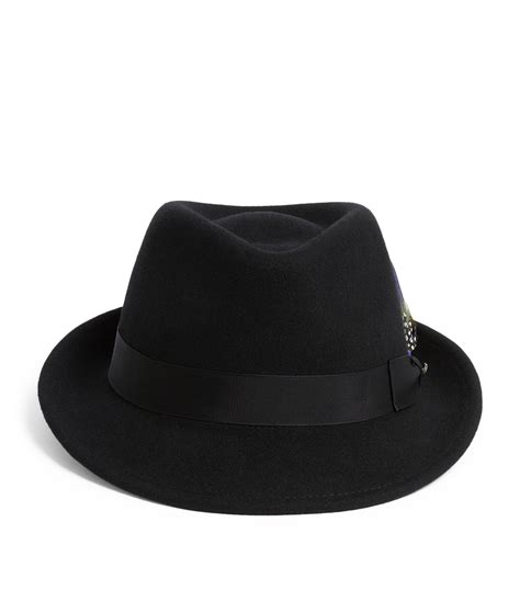 Mens Stetson Black Wool Trilby Hat Harrods Countrycode