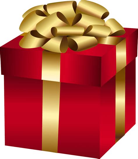 Large Red T Box With Gold Bow Clipart Best Clipart Best