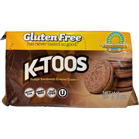 Kinnikinnick Foods, KinniToos, Fudge Sandwich Cream Cookies, 8 oz (220