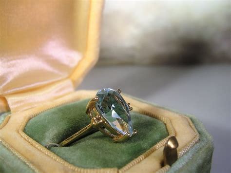 10k Blue Topaz Ring Pear Shaped Topaz Tear Drop Shaped Topaz Ring