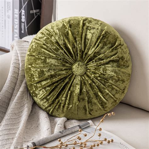 Phantoscope Crushed Velvet Pleated Round Pumpkin Floor Pillow Series