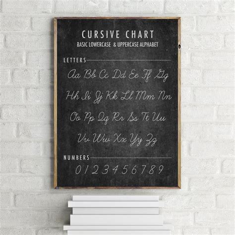 Cursive Wall Chart