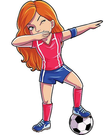 Dabbing Soccer Girl Dab Dance T Shirt Funny Football Tee