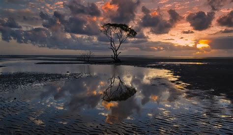 Wallpaper Sunlight Landscape Sunset Sea Nature Shore Sand