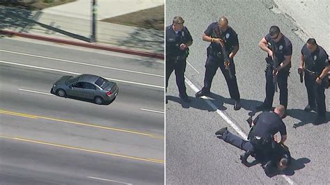 Suspect Surrenders After Police Chase Through South Los Angeles Abc7