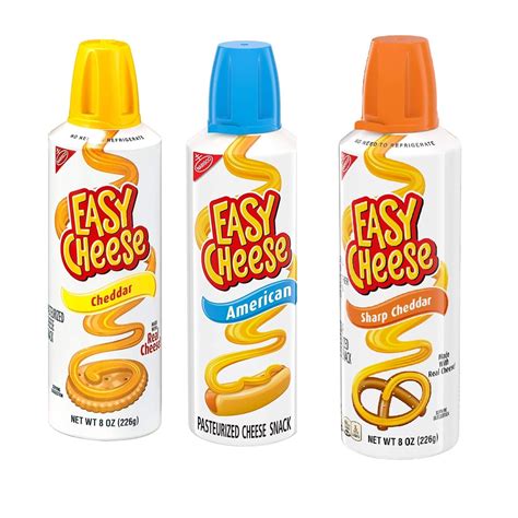 Nabisco Easy Cheese Spreadable Spray Cheddar American Cheese Usa