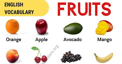 List Of Fruits List Of Popular Fruit Names With The Picture In 2020