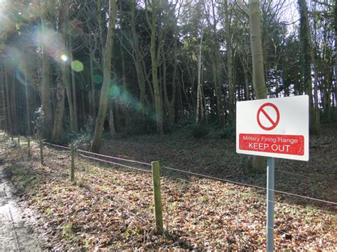 Military Firing Range Warning Sign © Adrian S Pye Geograph Britain