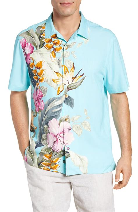 Tommy Bahama Garden Of Hope And Courage Silk Classic Fit Hawaiian Shirt