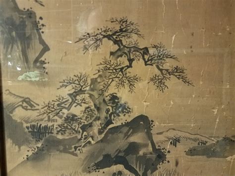 Because white space is an important feature in chinese ink paintings, it would affect visual order. Ink wash painting on silk - Chinese - possibly very old ...