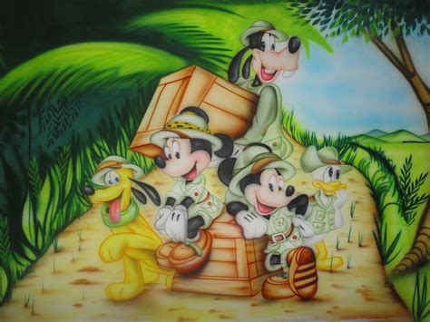 Adventure Of Mickey Maus Safari Cartoon Minnie Mouse Donald Duck And Goofy In Jungle Full Hd