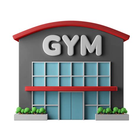 Gym And Athletic Building Fitness Centre 3d Icon Illustration 11299690 Png
