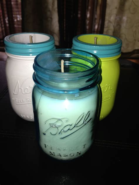 My Homemade Soy Candles With Soy Wicks Spray Painted