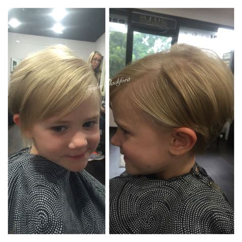 Besides, it is a low maintenance haircut that will keep your girl's hair out of her face. Precious pixie cut on this little girl! Perfect haircut ...