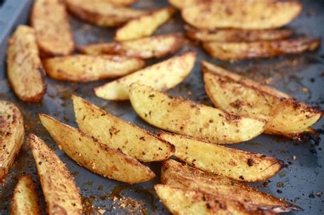 Oven Baked Potato Wedges Recipe — Dishmaps