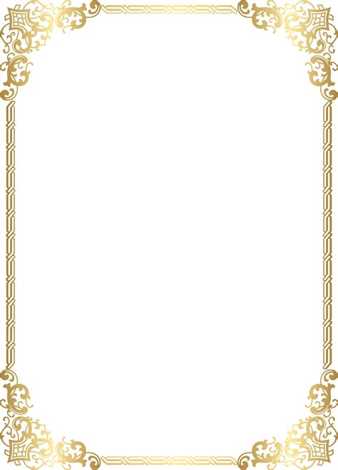 Download And Share Clipart About Gold Border Frame Transparent Clip Art