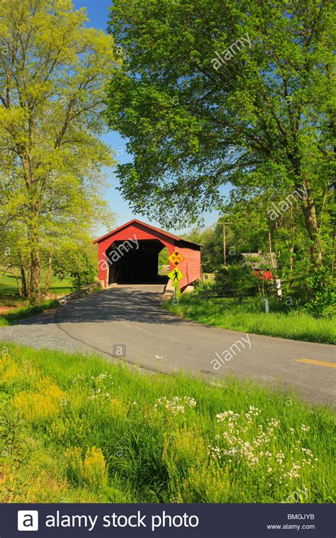 Utica Mills Covered Bridge Hi Res Stock Photography And Images Alamy
