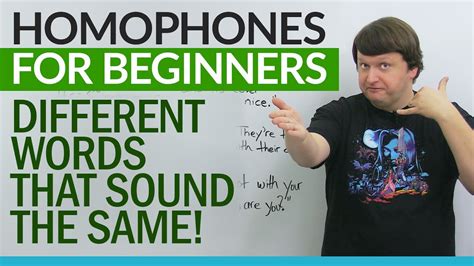 English Homophones For Beginners Different Words That Sound The Same