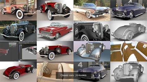 3d Collection Classic Cars Cgtrader