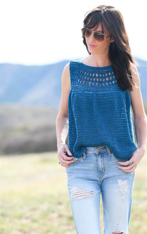 summer vacation easy crocheted top pattern mama in a stitch