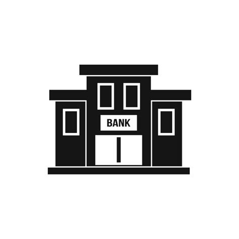 Banking Building Vector Png Images Bank Building Icon Simple Style
