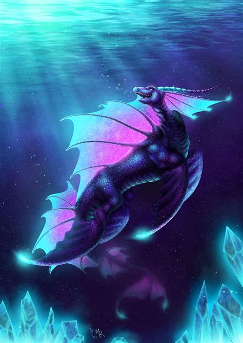 An Artwork Representing An Aquatic Dragon Pondering The Beauty Of