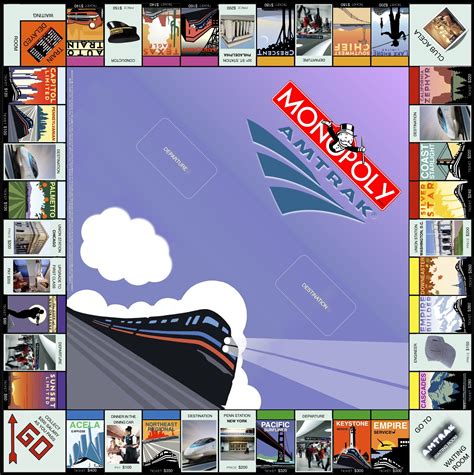 Amtrak Monopoly Game For Train Lovers Monopoly Game Monopoly