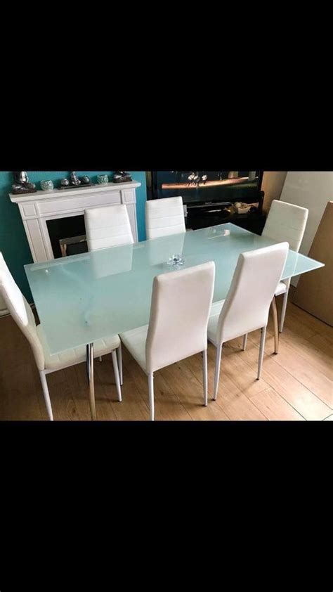 frosted glass dining table Frosted glass top dining table