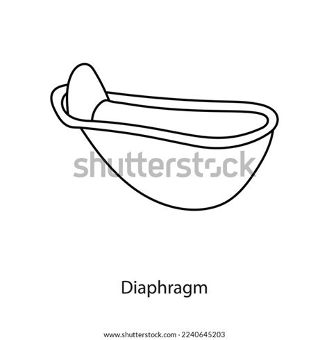 Contraceptive Method Diaphragm Line Icon Vector Stock Vector Royalty