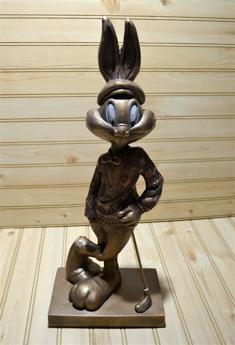 Vintage Retired Austin Sculpture Bugs Bunny Golfer Pro Bugs Statue