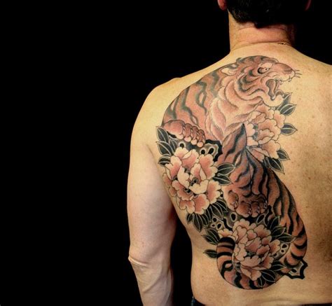 Japanese Tiger Tattoo Backpiece Artist Unknown By Re