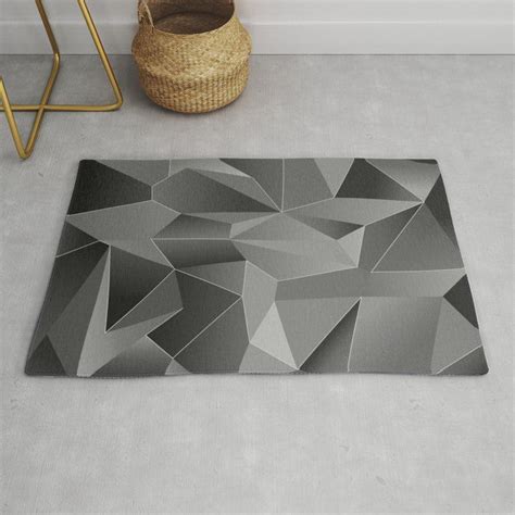 Home Decor On Society6 Grey Abstract Polygons Rug T Idea Rugs